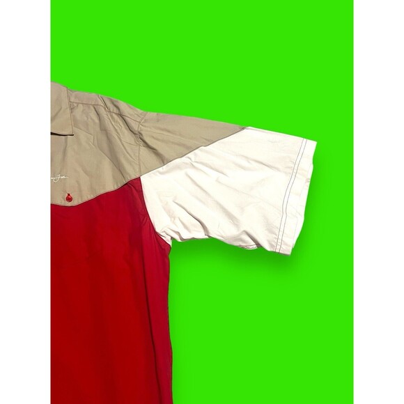 Vintage Y2k Sean John Combs SJC P. DIDDY Red White Short Sleeve Shirt XXL Rare - Picture 4 of 9